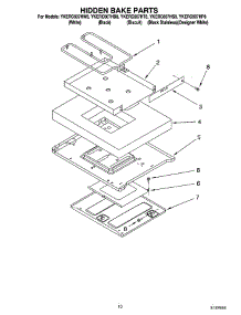 07 - Hidden Bake Parts, Miscellaneous Parts parts for Whirlpool Range YKERC607HP8 from AppliancePartsPros.com