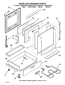 04 - Door And Drawer Parts parts for Whirlpool Range YKESA907PS00 from AppliancePartsPros.com