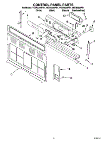 02 - Control Panel Parts parts for Whirlpool Range YKERA205PS1 from AppliancePartsPros.com