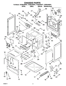03 - Chassis Parts parts for Whirlpool Range YKERA205PS1 from AppliancePartsPros.com