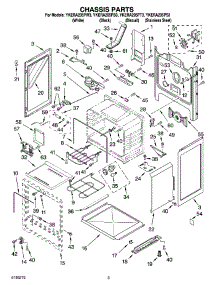 03 - Chassis Parts parts for Whirlpool Range YKERA205PT3 from AppliancePartsPros.com