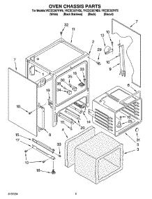 03 - Oven Chassis Parts parts for Whirlpool Range YKESC307HS6 from AppliancePartsPros.com