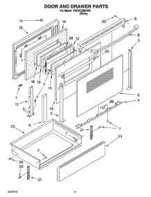 03 - Door And Drawer Parts parts for Whirlpool Range YKESC300HW6 from AppliancePartsPros.com
