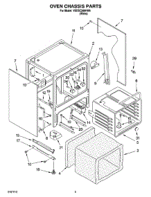 04 - Oven Chassis Parts parts for Whirlpool Range YKESC300HW6 from AppliancePartsPros.com