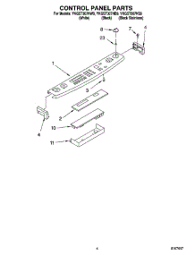 03 - Control Panel Parts parts for Whirlpool Range YKGST307HW9 from AppliancePartsPros.com
