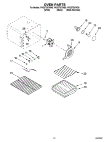 07 - Oven Parts parts for Whirlpool Range YKGST307HW9 from AppliancePartsPros.com