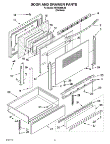 02 - Door And Drawer Parts parts for Whirlpool Range YKERC608LS0 from AppliancePartsPros.com