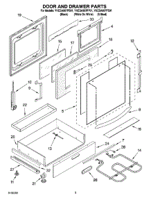 04 - Door And Drawer Parts parts for Whirlpool Range YKESA907PB01 from AppliancePartsPros.com