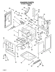 03 - Chassis Parts parts for Whirlpool Range YKERI201PW3 from AppliancePartsPros.com