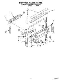 02 - Control Panel Parts parts for Whirlpool Range YKERS507HW3 from AppliancePartsPros.com