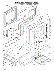 04 - Door And Drawer Parts parts for Whirlpool Range YKERS807SS00 from AppliancePartsPros.com