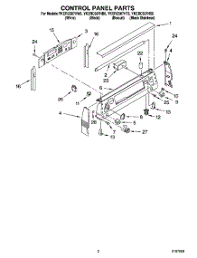 02 - Control Panel Parts parts for Whirlpool Range YKERC507HW5 from AppliancePartsPros.com