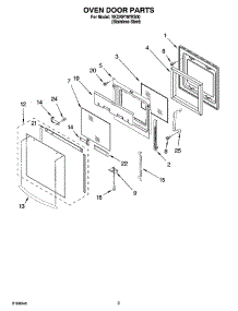 02 - Oven Door Parts parts for Whirlpool Range YKDRP707RS00 from AppliancePartsPros.com