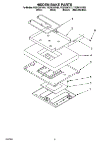 07 - Hidden Bake Parts, Miscellaneous Parts parts for Whirlpool Range YKERC507HW5 from AppliancePartsPros.com