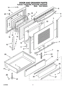 04 - Door And Drawer Parts parts for Whirlpool Range YKGST307HW8 from AppliancePartsPros.com