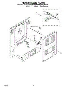 08 - Rear Chassis Parts, Miscellaneous Parts parts for Whirlpool Range YKGST307HW8 from AppliancePartsPros.com