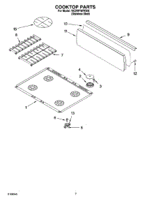 06 - Cooktop Parts parts for Whirlpool Range YKDRP707RS00 from AppliancePartsPros.com