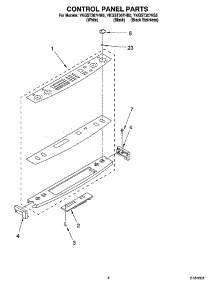 03 - Control Panel Parts parts for Whirlpool Range YKGST307HW5 from AppliancePartsPros.com