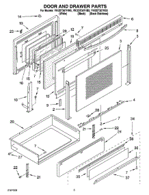 04 - Door And Drawer Parts parts for Whirlpool Range YKGST307HW5 from AppliancePartsPros.com