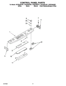 06 - Control Panel Parts parts for Whirlpool Range YKERC607HW7 from AppliancePartsPros.com