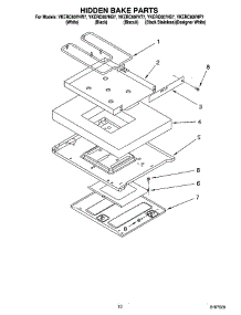 07 - Hidden Bake Parts, Miscellaneous Parts parts for Whirlpool Range YKERC607HW7 from AppliancePartsPros.com
