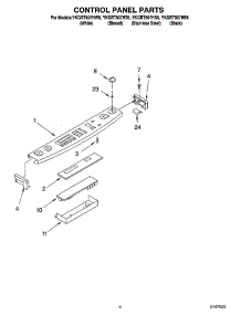 03 - Control Panel Parts parts for Whirlpool Range YKGRT607HW6 from AppliancePartsPros.com