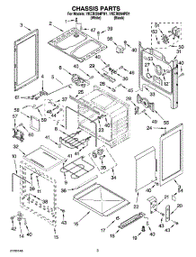 03 - Chassis Parts parts for Whirlpool Range YKERI204PW1 from AppliancePartsPros.com