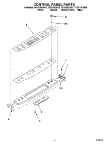 03 - Control Panel Parts parts for Whirlpool Range YKGRT607HT5 from AppliancePartsPros.com