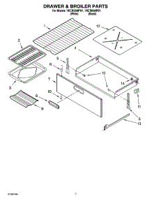 05 - Drawer & Broiler Parts, Optional Parts parts for Whirlpool Range YKERI204PW1 from AppliancePartsPros.com