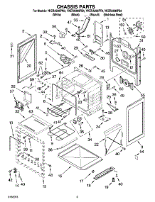 03 - Chassis Parts parts for Whirlpool Range YKERA205PS4 from AppliancePartsPros.com