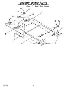 02 - Cooktop Burner Parts parts for Whirlpool Range YKGST307HB5 from AppliancePartsPros.com