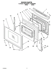 04 - Door Parts parts for Whirlpool Range YKERI204PB1 from AppliancePartsPros.com