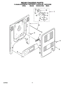 08 - Rear Chassis Parts, Miscellaneous Parts parts for Whirlpool Range YKGRT607HB5 from AppliancePartsPros.com