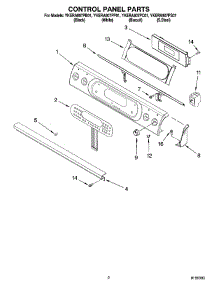 02 - Control Panel Parts parts for Whirlpool Range YKERA807PS01 from AppliancePartsPros.com
