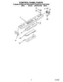 03 - Control Panel Parts parts for Whirlpool Range YKGRT607HS9 from AppliancePartsPros.com