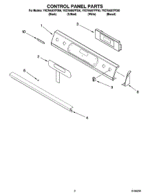 02 - Control Panel Parts parts for Whirlpool Range YKERA807PC00 from AppliancePartsPros.com