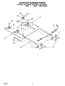 02 - Cooktop Burner Parts parts for Whirlpool Range YKGST307HW6 from AppliancePartsPros.com