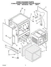 03 - Oven Chassis Parts parts for Whirlpool Range YKESC307HW8 from AppliancePartsPros.com