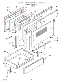 03 - Door And Drawer Parts parts for Whirlpool Range YKERI500HW2 from AppliancePartsPros.com