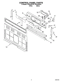 02 - Control Panel Parts parts for Whirlpool Range YKERI204PB2 from AppliancePartsPros.com