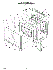 04 - Door Parts parts for Whirlpool Range YKERI204PB2 from AppliancePartsPros.com