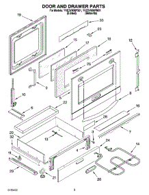 04 - Door And Drawer Parts parts for Whirlpool Range YKESV908PM01 from AppliancePartsPros.com