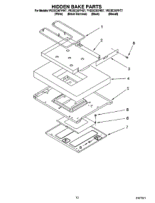 07 - Hidden Bake Parts, Miscellaneous Parts parts for Whirlpool Range YKESC307HB7 from AppliancePartsPros.com