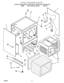 03 - Oven Chassis Parts parts for Whirlpool Range YKESC307HW5 from AppliancePartsPros.com