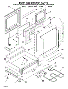 04 - Door And Drawer Parts parts for Whirlpool Range YKESA907PS02 from AppliancePartsPros.com