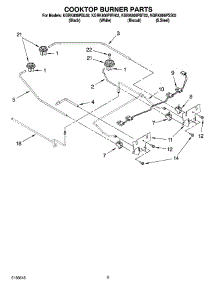 06 - Cooktop Burner Parts parts for Kitchenaid Range KGRK806PBT02 from AppliancePartsPros.com