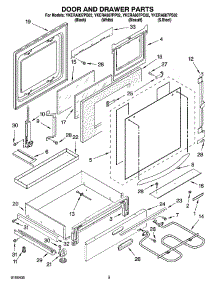 04 - Door And Drawer Parts parts for Whirlpool Range YKERA807PS02 from AppliancePartsPros.com