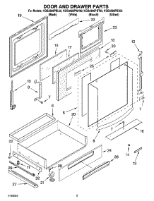 03 - Door And Drawer Parts parts for Kitchenaid Range KGSA906PBL02 from AppliancePartsPros.com