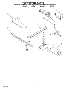 04 - Top Venting Parts parts for Kitchenaid Range KGSA906PWH01 from AppliancePartsPros.com