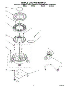 07 - Triple Crown Burner parts for Kitchenaid Range KGSA906PBT00 from AppliancePartsPros.com